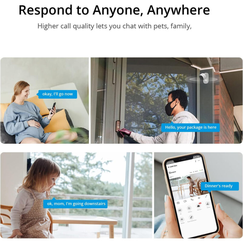 Câmera de Segurança Sonoff Cam Slim Suporta Google e Alexa