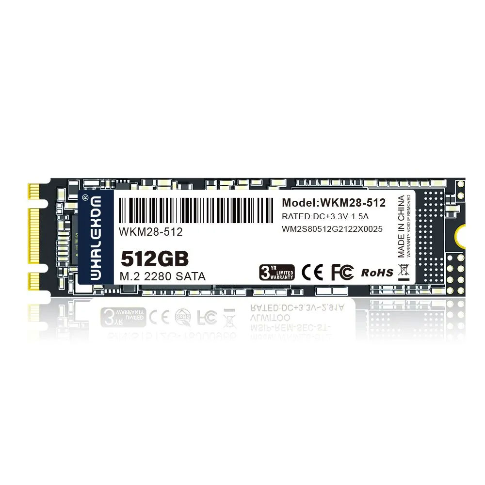 Whalekom SSD M.2 SATA 2280 M80 Series 512G WKM28-512
