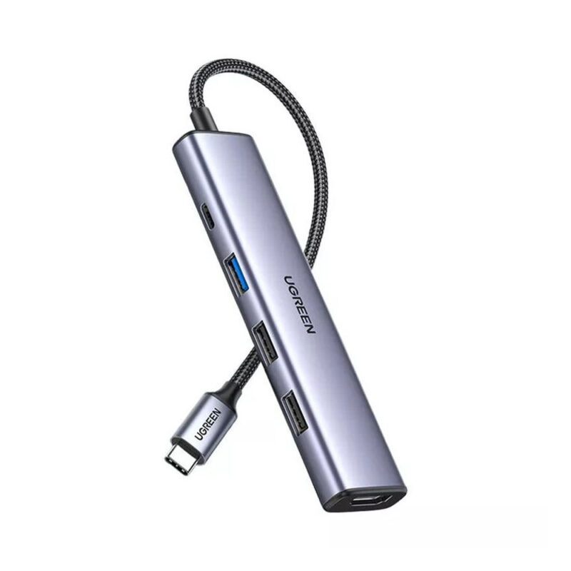 Ugreen USB-C To HDMI+1xUSB3.0 A+2xUSB2.0 A+PD Power Converter with PD HDMI 4K@30Hz 15495 CM478