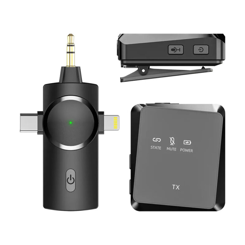 Vimai 3 in 1 Univeral Plug Wireless Microphone AP009-2 With 2 Microphone Transmitters