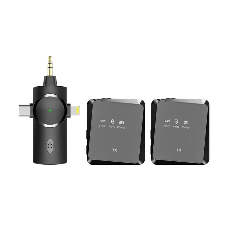 Vimai 3 in 1 Univeral Plug Wireless Microphone AP009-2 With 2 Microphone Transmitters