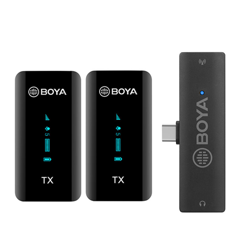 Sistema Microfone Sem Fio Boya By-XM6-K6 Lapela 2.4G Preto