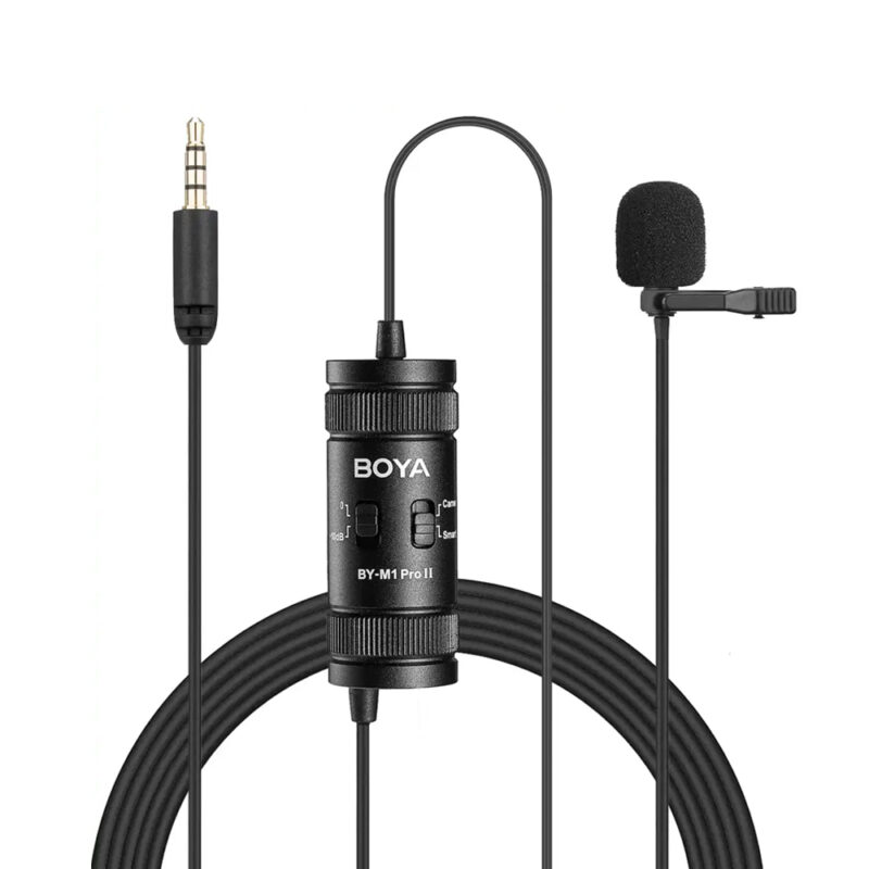 Boya By-m1 Pro II Microfone de Lapela Câmera Pc Celular Preto