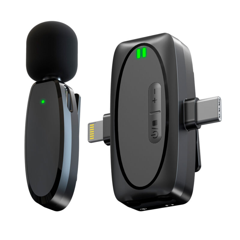 Microfone Sem Fio Vimai 3 em 1 Plug Universal Lapela Preto