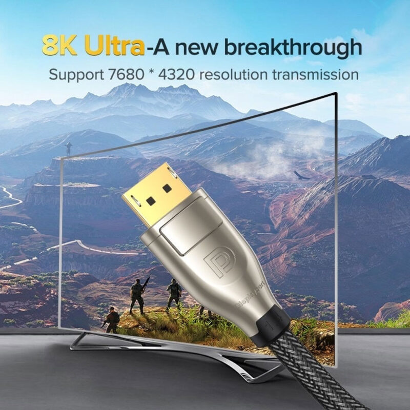 Cabo de Vídeo Ugreen DisplayPort 1.4 Macho/Macho 3M Preto