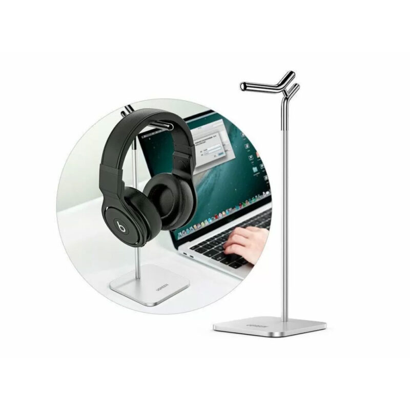 Suporte de Mesa Headset Ugreen para Fone Ouvido Metal Prata