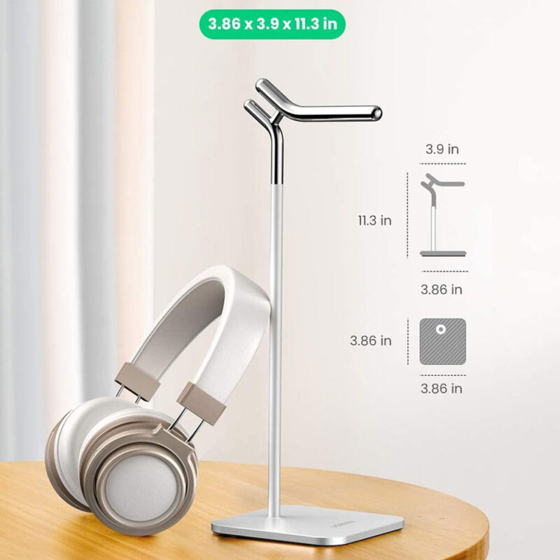 Suporte de Mesa Headset Ugreen para Fone Ouvido Metal Prata