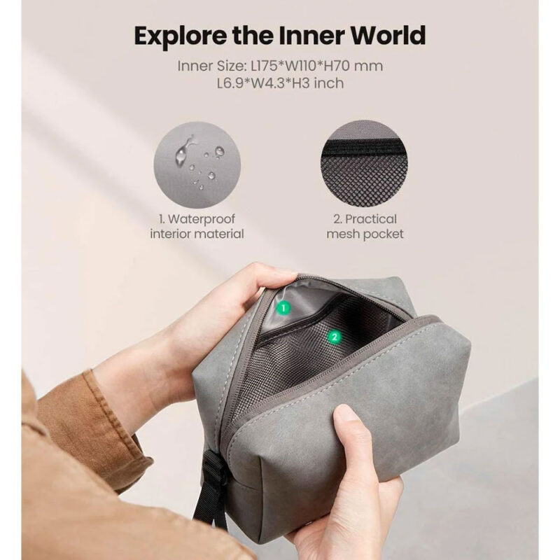 Bolsa Bag Armazenamento Ugreen Acessórios Electronicos Cinza