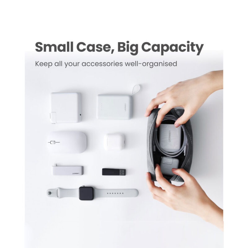 Bolsa Bag Armazenamento Ugreen Acessórios Electronicos Cinza
