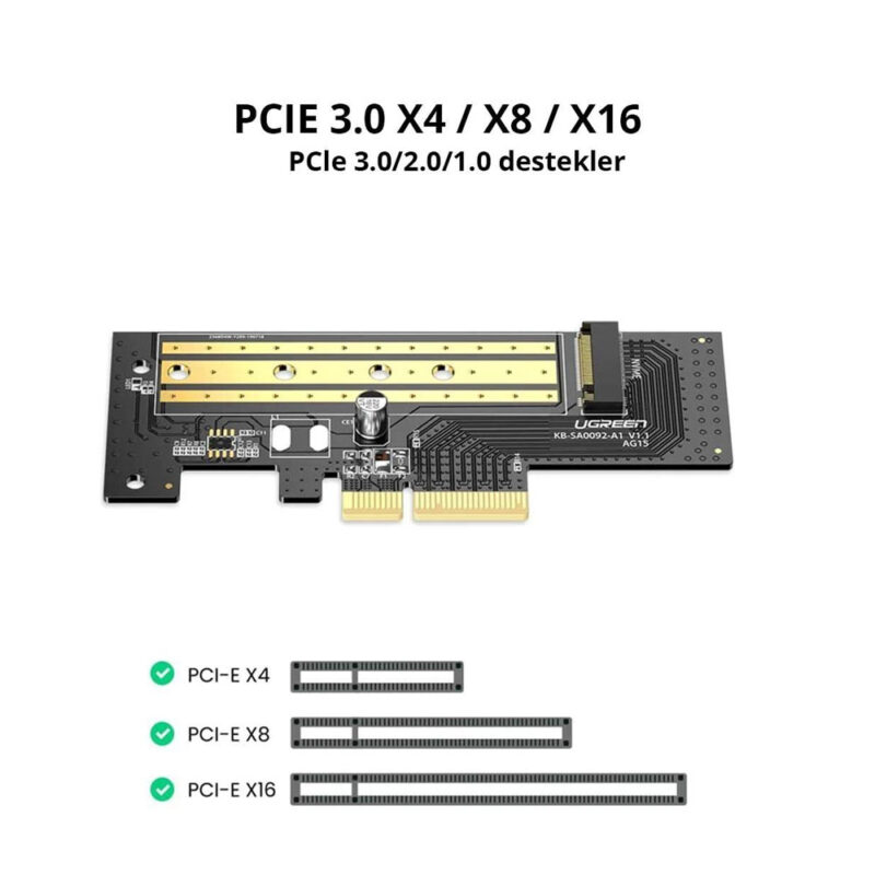 Adaptador Placa Express Ugreen para M.2 Nvme PCle 3.0 4x