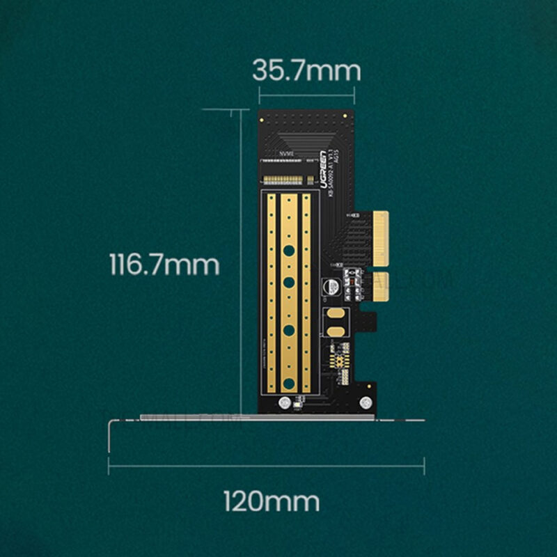 Adaptador Placa Express Ugreen para M.2 Nvme PCle 3.0 4x