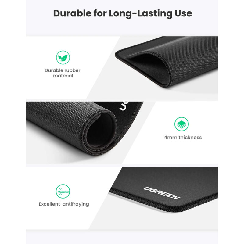 Mouse Pad Ugreen Borracha Antiderrapante Pequeno Preto