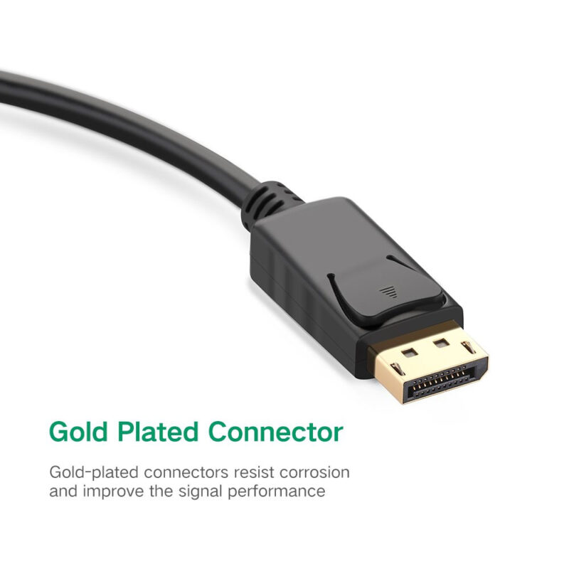 Adaptador Vídeo Ugreen DisplayPort Macho p/Vga Fêmea Preto