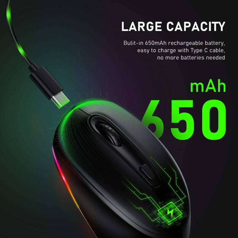 Mouse Sem Fio Bluetooth Seenda Iwg Fgm02 Recarregável Preto