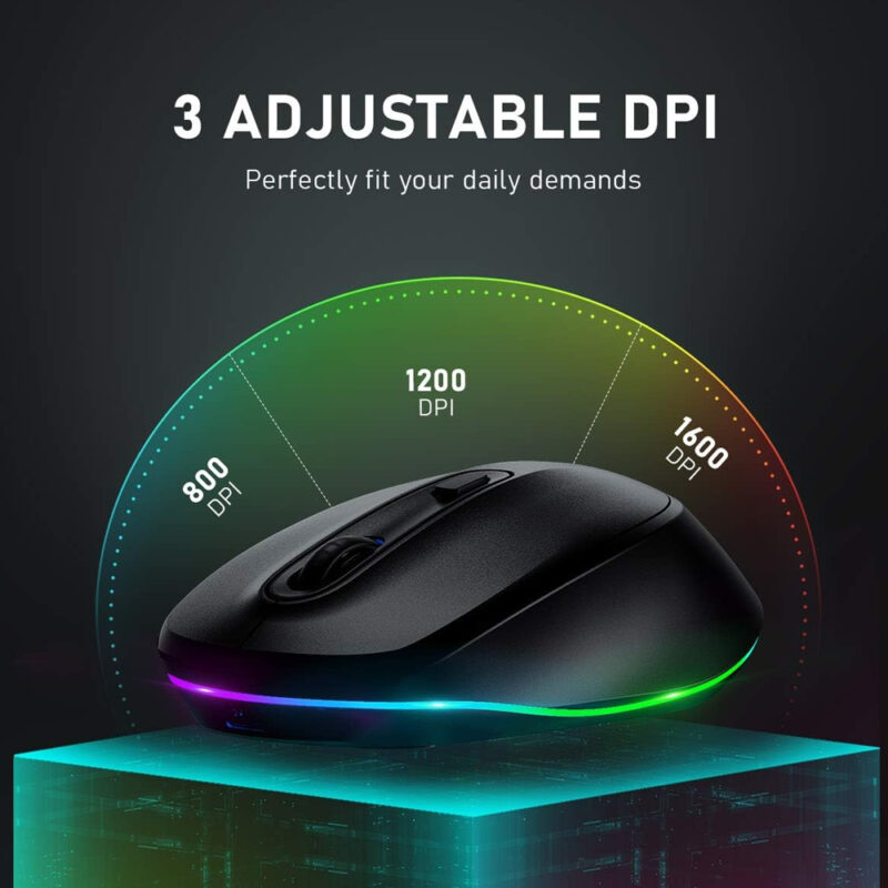 Mouse Sem Fio Bluetooth Seenda Iwg Fgm02 Recarregável Preto