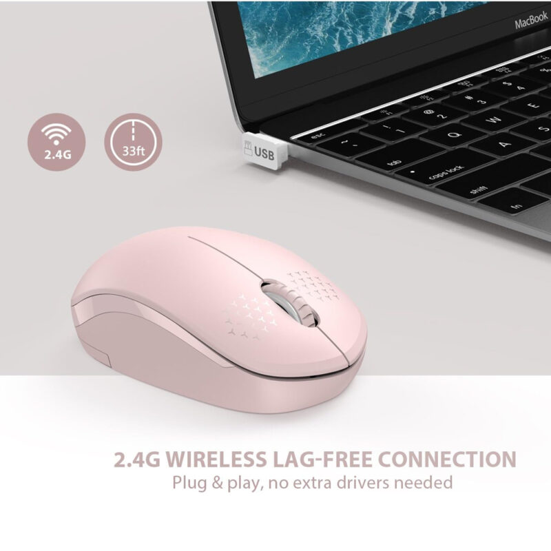 Mouse Sem Fio Seenda Wgsb 012 Mouse Wireless 2.4G Rosa
