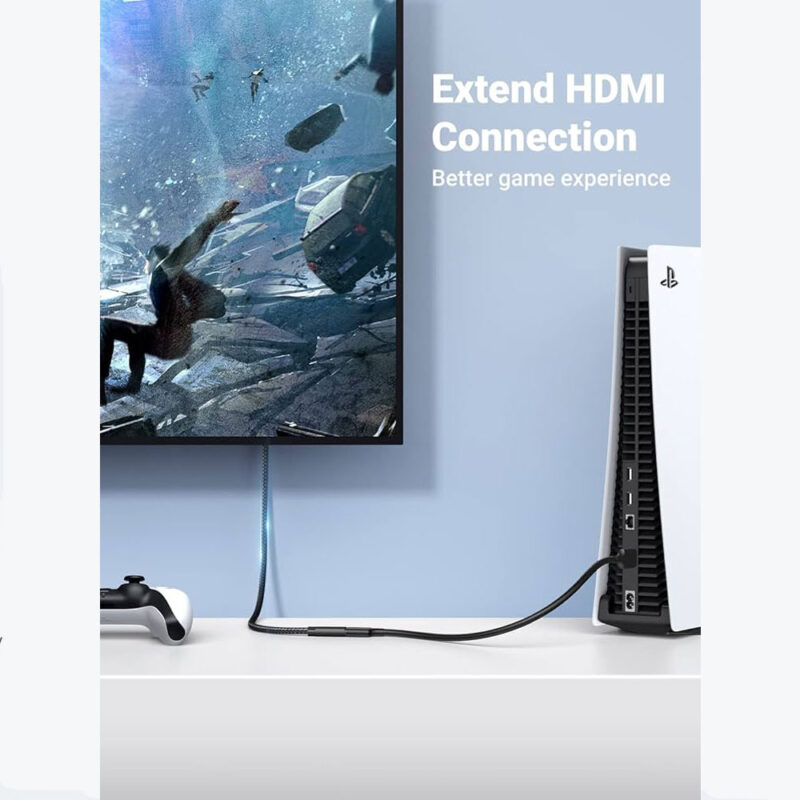 Cabo Extensor Vídeo Ugreen Hdmi Macho/Fêmea 8k60hz 1M Preto
