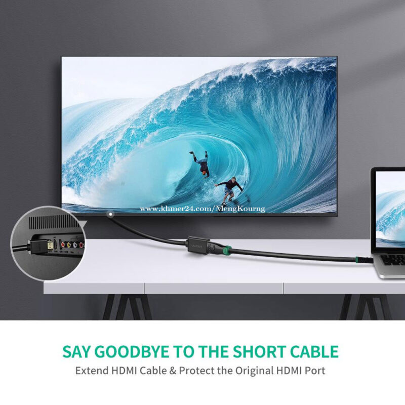 Cabo Extensor de Vídeo Ugreen Hdmi Macho/Fêmea 0.5M Preto