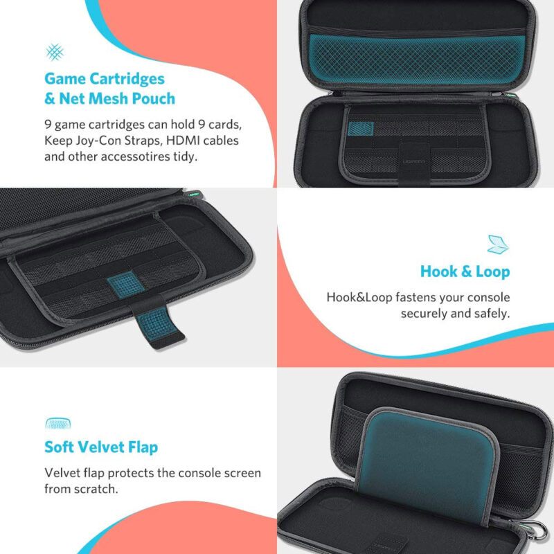 Case Bag Bolsa Armazenamento Ugreen p/ Nintendo Switch Preto