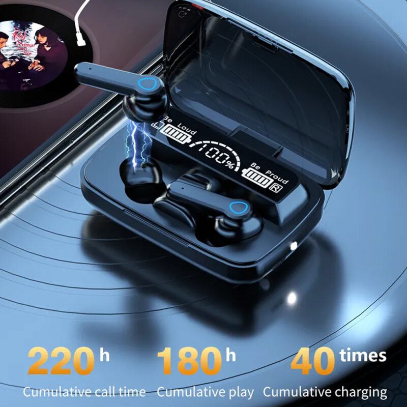Fone de Ouvido Sem Fio M19 MPOWER In-ear Bluetooth 5.1 Preto