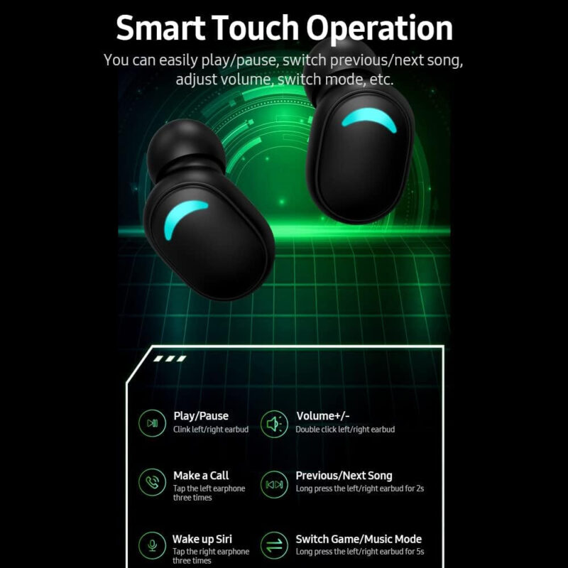 Fone de Ouvido Sem Fio G7s MPOWER In-ear Bluetooth 5.0 Preto