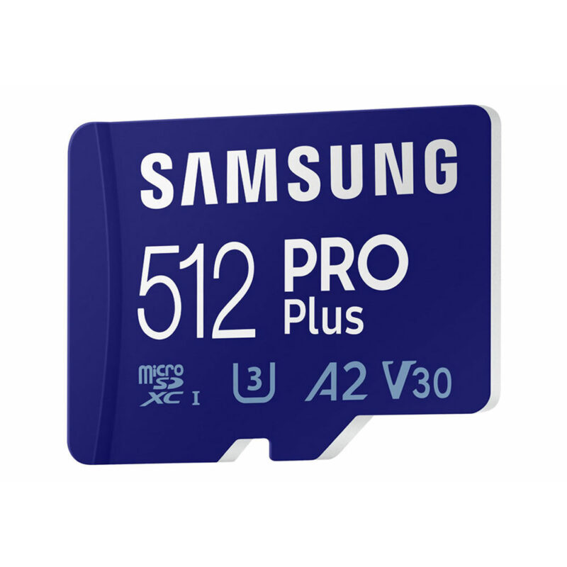 Cartão de Memória Samsung 512gb Micro Sd Pro Plus 180Mbs e Adap