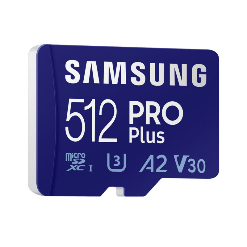 Cartão de Memória Samsung 512gb Micro Sd Pro Plus 180Mbs e Adap