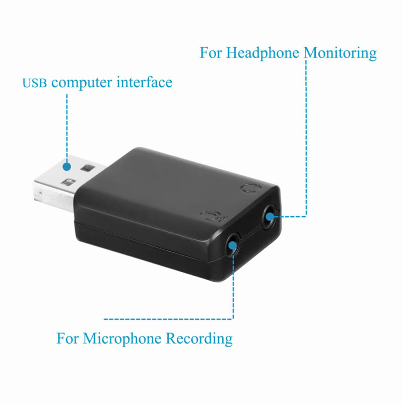 Adaptador de Áudio Boya By-ea2 Usb A para 3.5mm Fêmea Preto