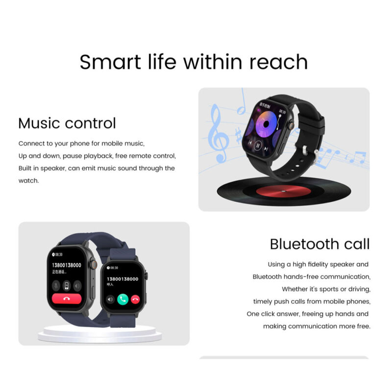 Relógio Inteligente Zwear ZL94 Chamadas BT 5.2 Tela 2.0 pol. Prata