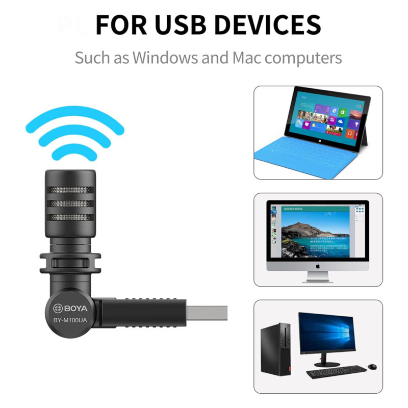 Microfone Portátil Boya By-m100ua Usb A Pc Windows Mac Preto