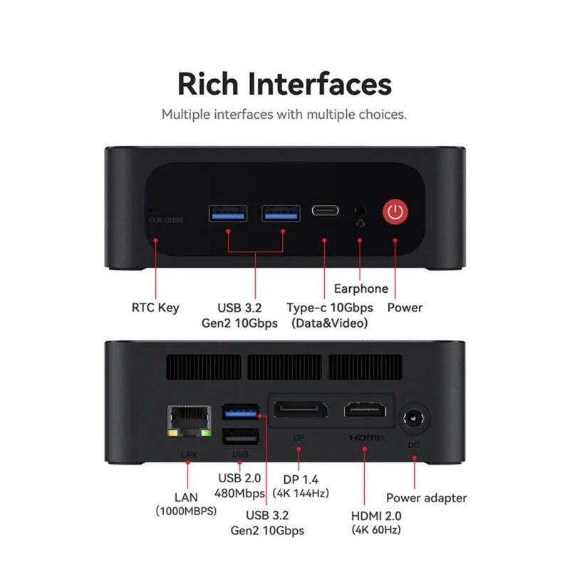 Beelink Mini Pc Ser5 Max 1Tb 16gb Processador Ryzen 7 5800H