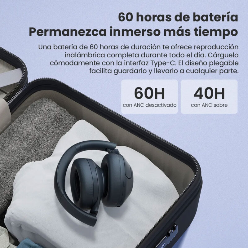 Fone de Ouvido  Bluetooth 5.2 Haylou S35 Sem Fio Headphone Anc Azul Dark