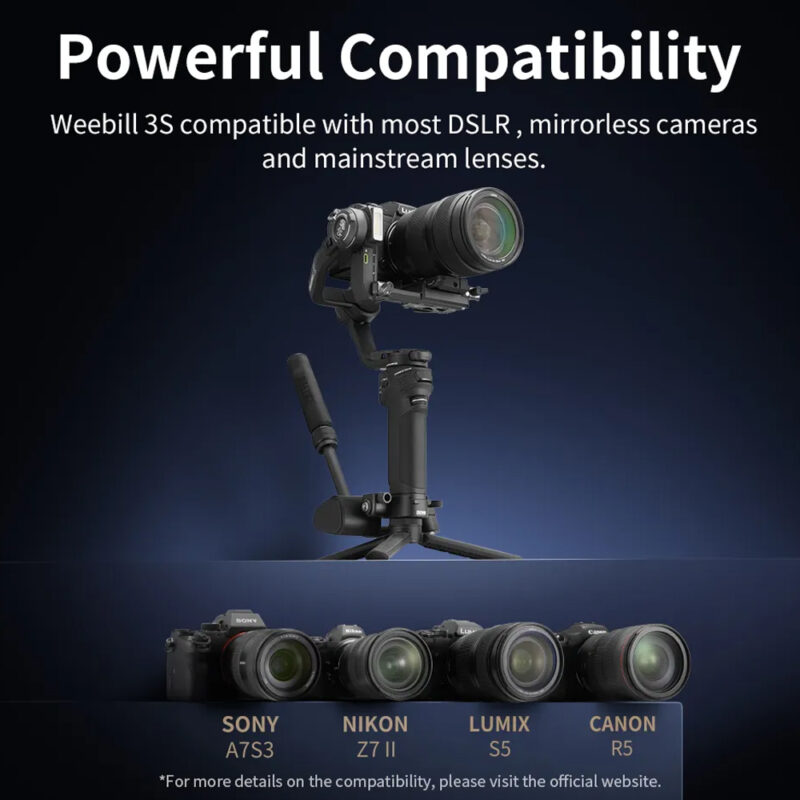 Estabilizador Zhiyun Weebill 3S Combo Gimbal p/Câmera Preto