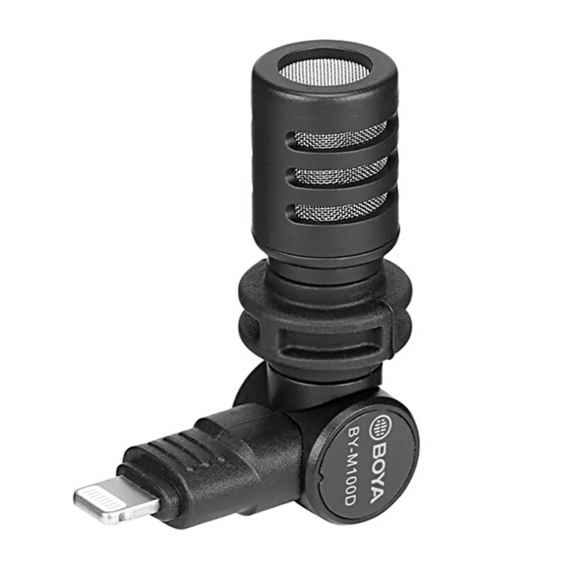 Microfone Portátil Boya By-m100d Mfi Dispositivos Ios Preto