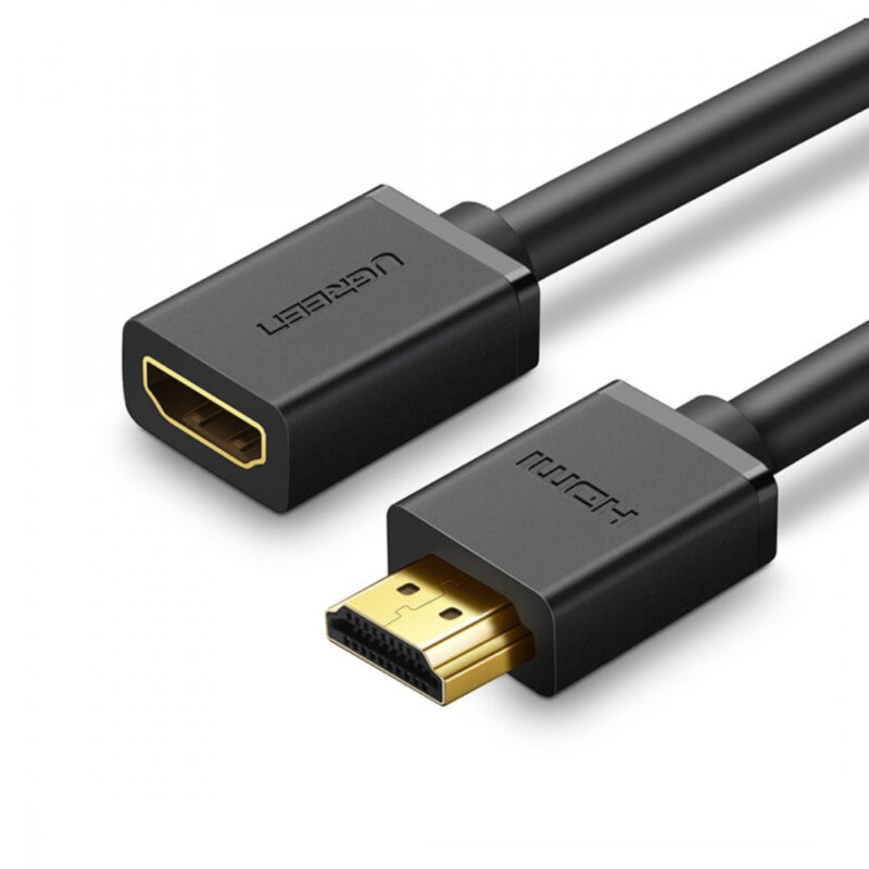 Cabo de Vídeo Ugreen Hdmi Macho/Fêmea Extensão 2M Preto
