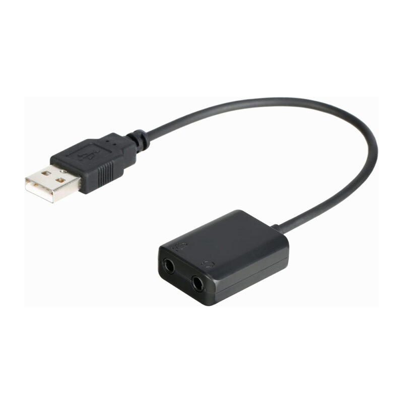 Boya Usb Macho para 3.5mm Fêmea Cabo Adaptador de Áudio Preto