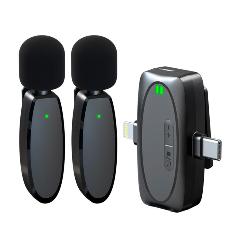 Microfone Sem Fio Vimai 3 em 1 Plug Universal Lapela Preto