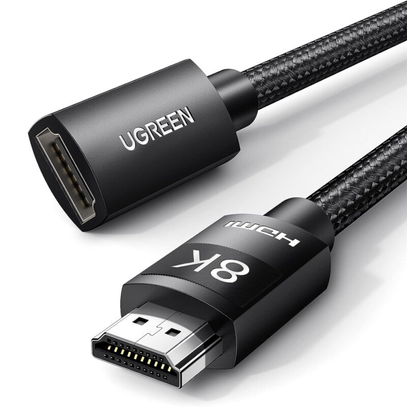 Cabo de Vídeo Ugreen Hdmi 2.1 Macho/Fêmea 8k60hz 0.5M Preto