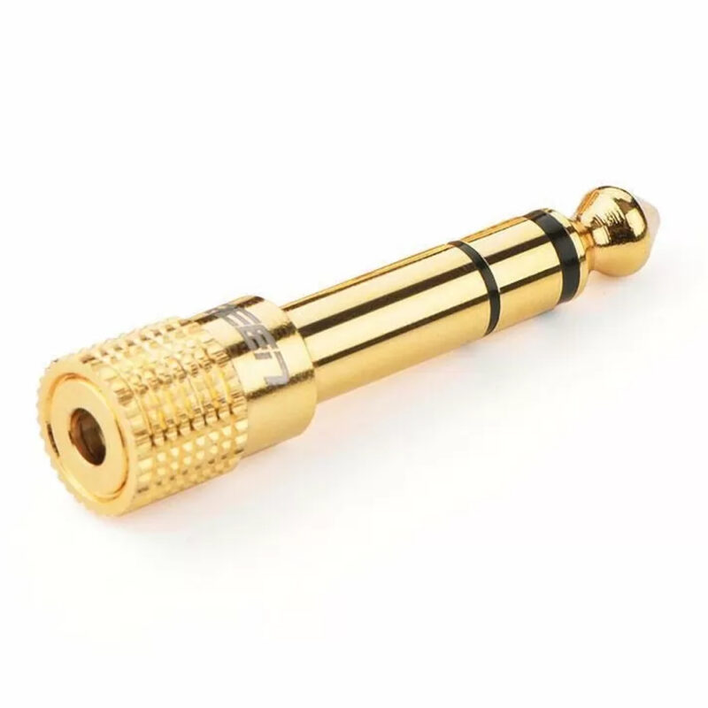 Adaptador Mini Jack Ugreen 6.5mm Macho para 3.5mm Fêmea Gold