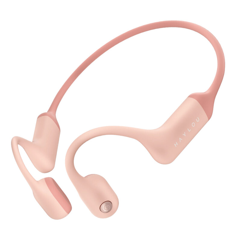 Fone de Ouvido Bluetooh 5.2 Haylou Bc01 Sem Fio Condução Óssea Roza