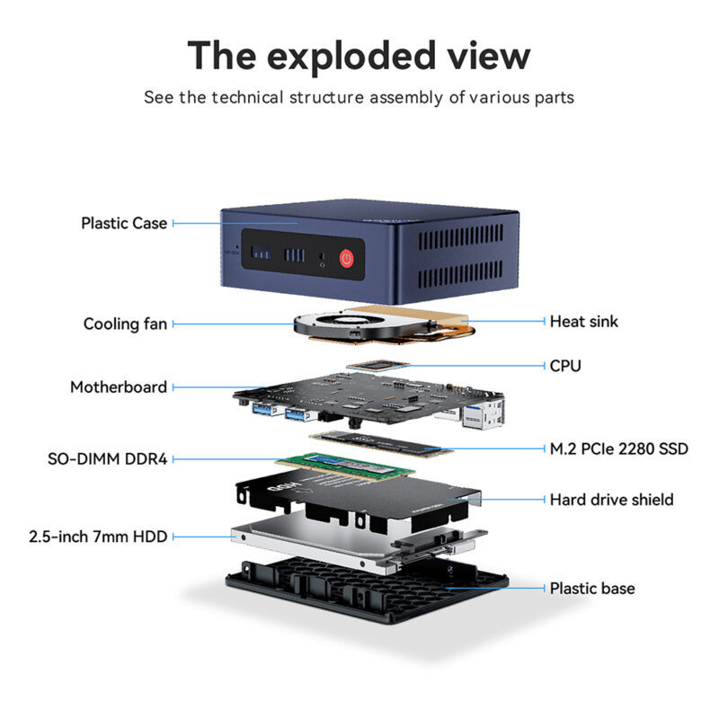 Mini Pc Beelink Mini S Processador Intel Lake N95 256gb 8gb