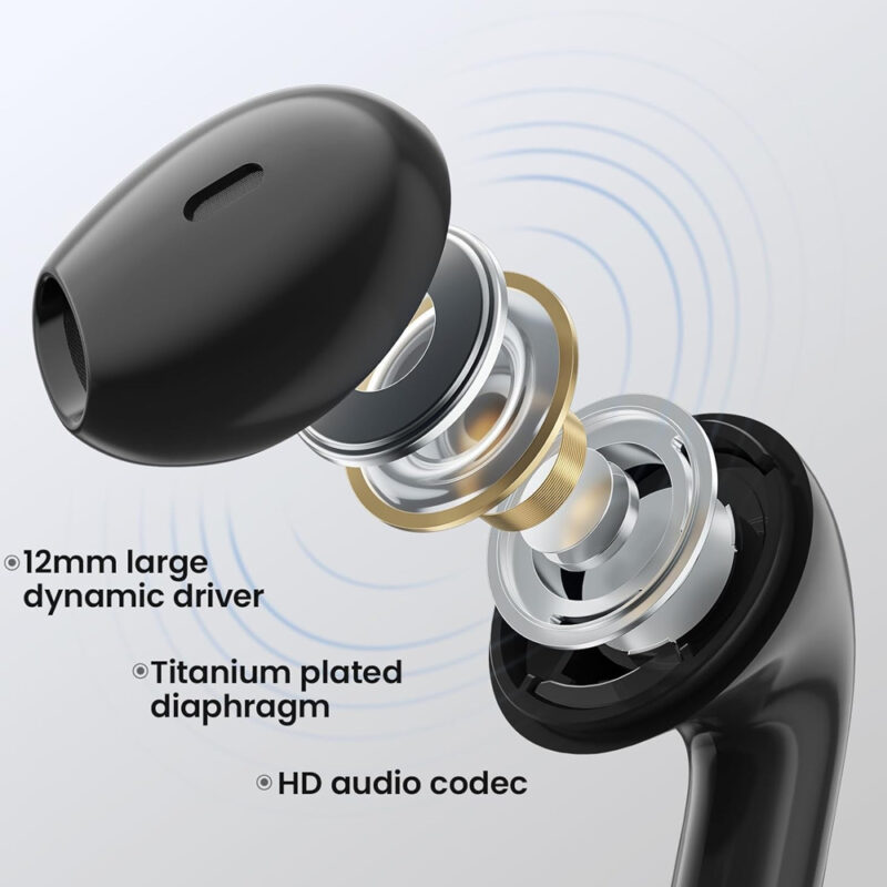 Fone de Ouvido Sem Fio Haylou X1 Bluetooth 5.3 2023 Preto