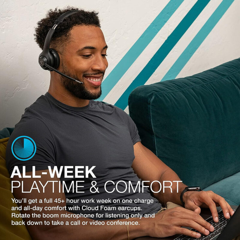 Fone Ouvido Sem Fio Jlab Go Work Headset Bluetooth 5.0 Preto