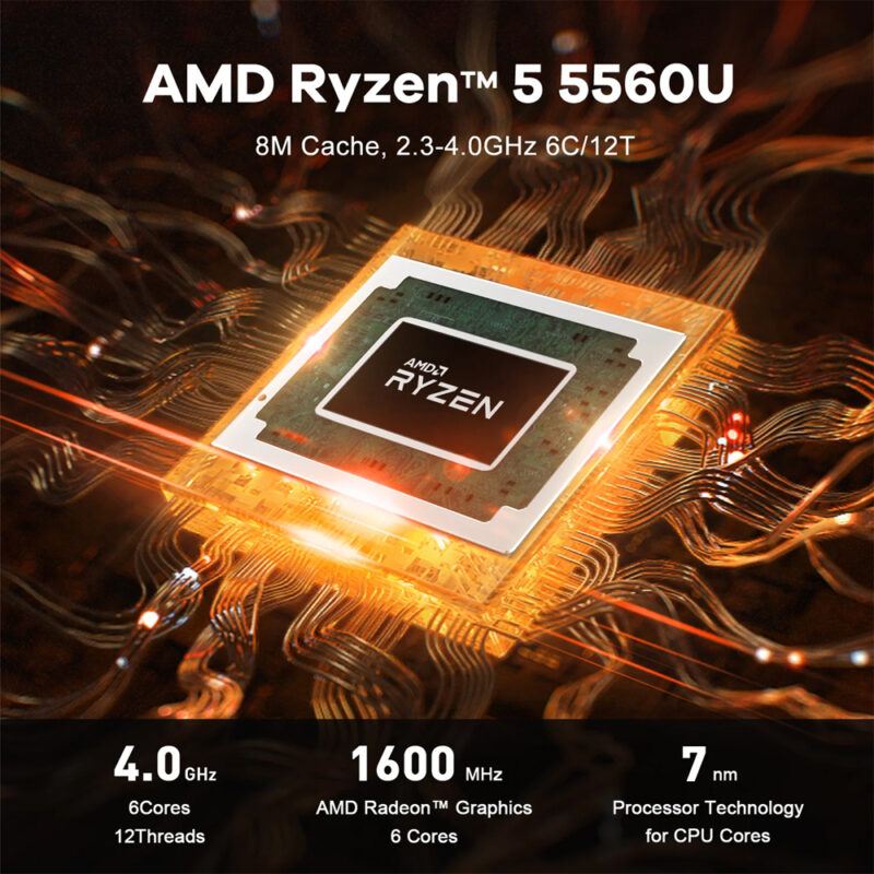 Mini Pc Beelink Ser5 1Tb 16gb Ram Processador Ryzen 5 5560U