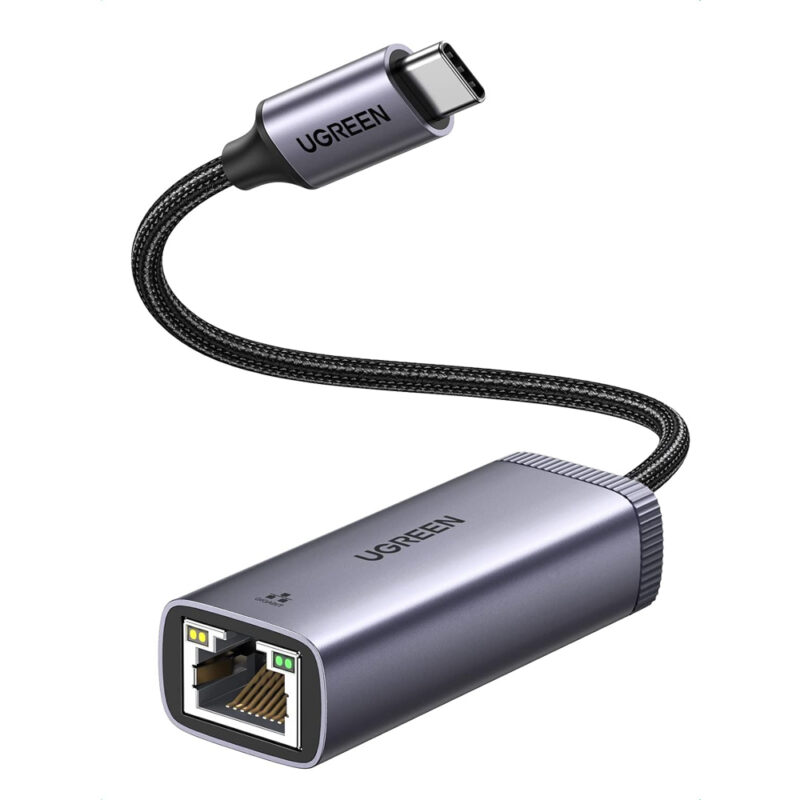Adaptador Rede Internet Ugreen Usb C p/Rj45 Ethernet Cinza