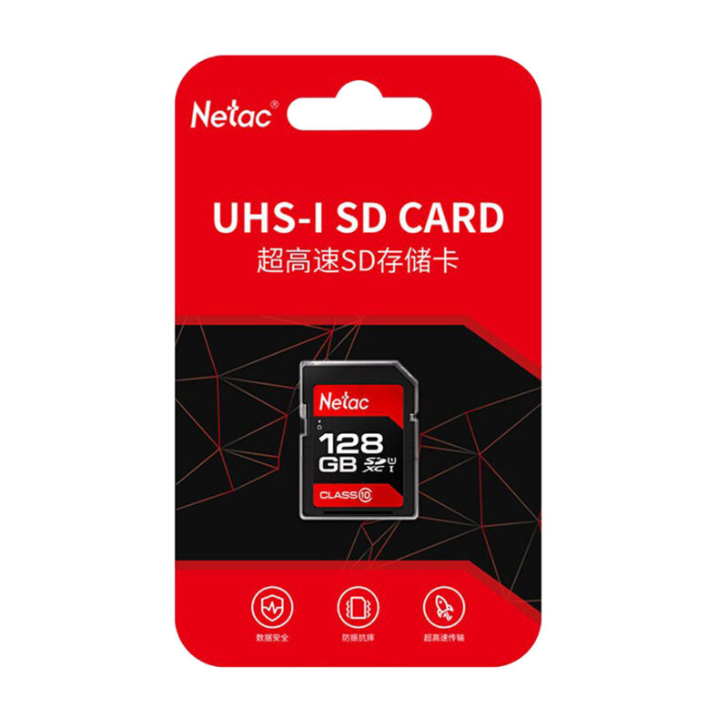 Cartão de Memória Netac 128gb Cartão Sd Classe c10 100Mbs