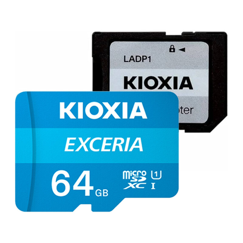 Cartão de Memória Micro Sd Kioxia 64gb Exceria 100Mbs e Adap