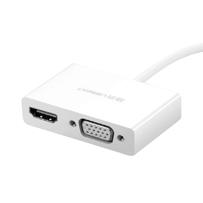 Ugreen Adaptador Usb Tipo C p/ Hdmi e Vga Conversor Branco
