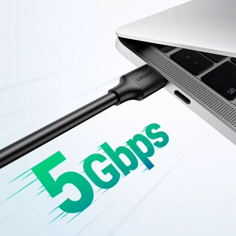 Cabo de Dados Ugreen Us128 Usb 3.0 para Usb 3.0 1M Preto