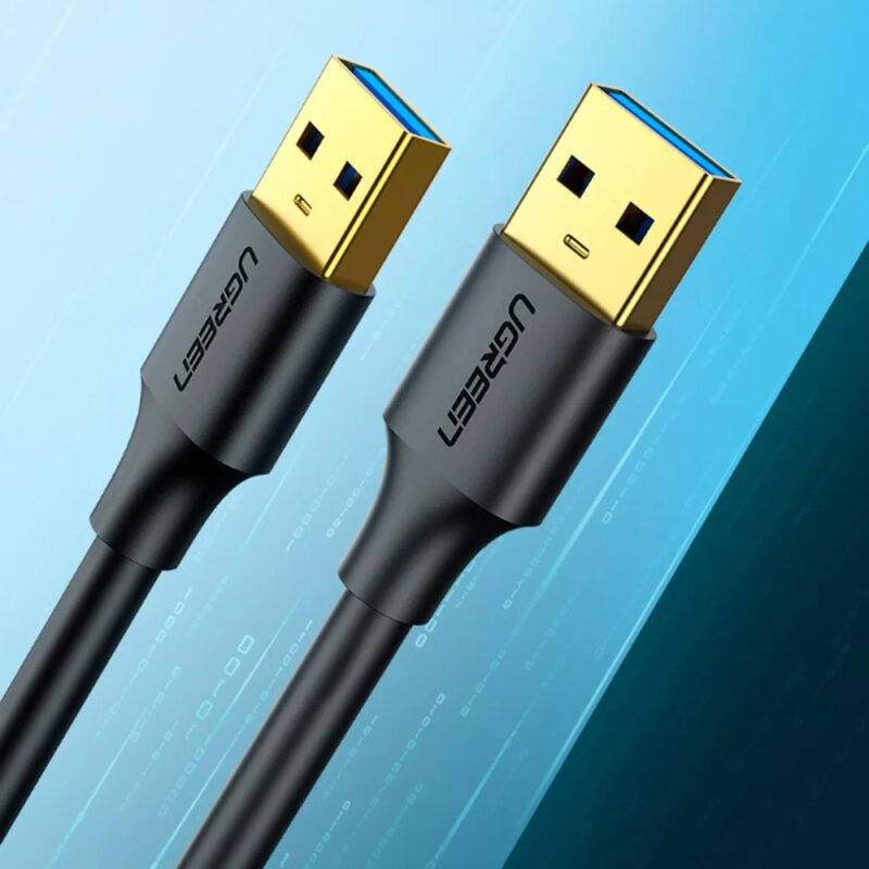 Cabo de Dados Ugreen Us128 Usb 3.0 para Usb 3.0 1M Preto